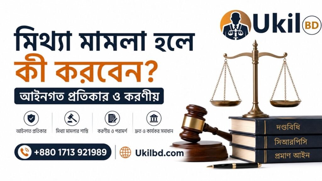 মিথ্যা মামলা হলে কী করবেন image